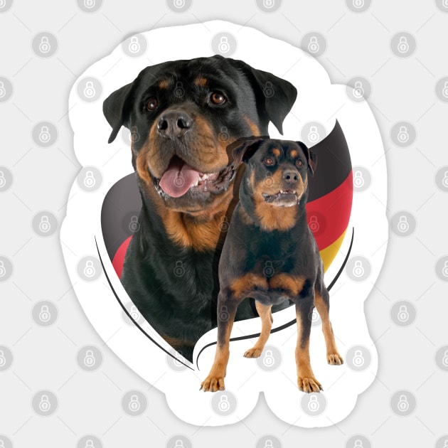 Rottweiler  - Metzgerhund Sticker by Nartissima